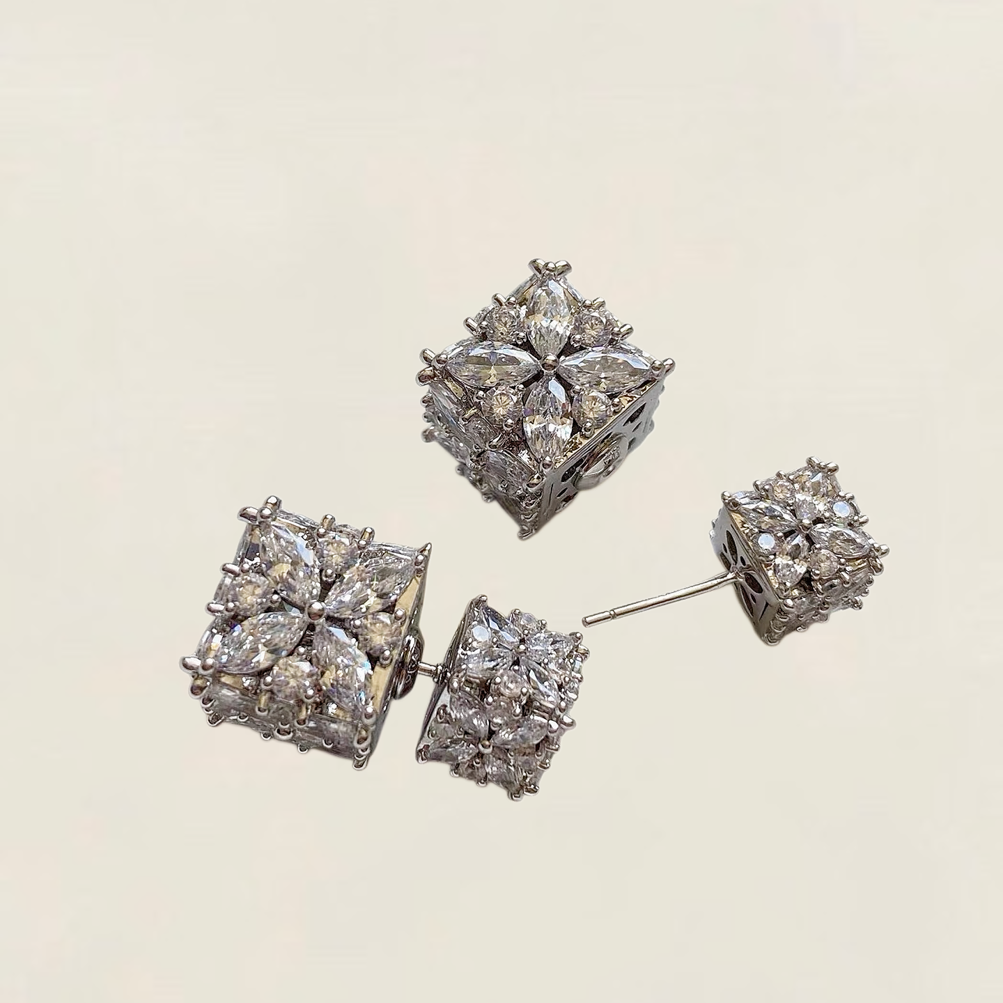 Front-Back Crystal Earrings