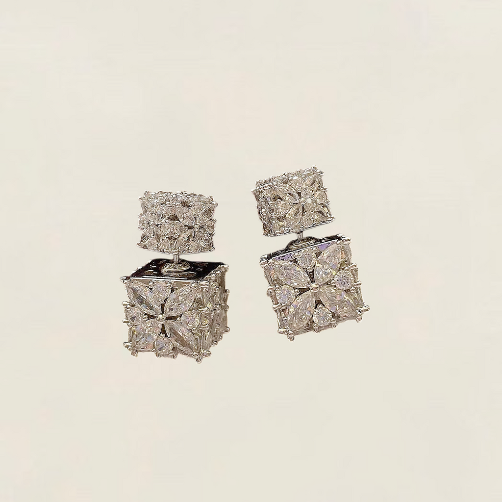 Front-Back Crystal Earrings