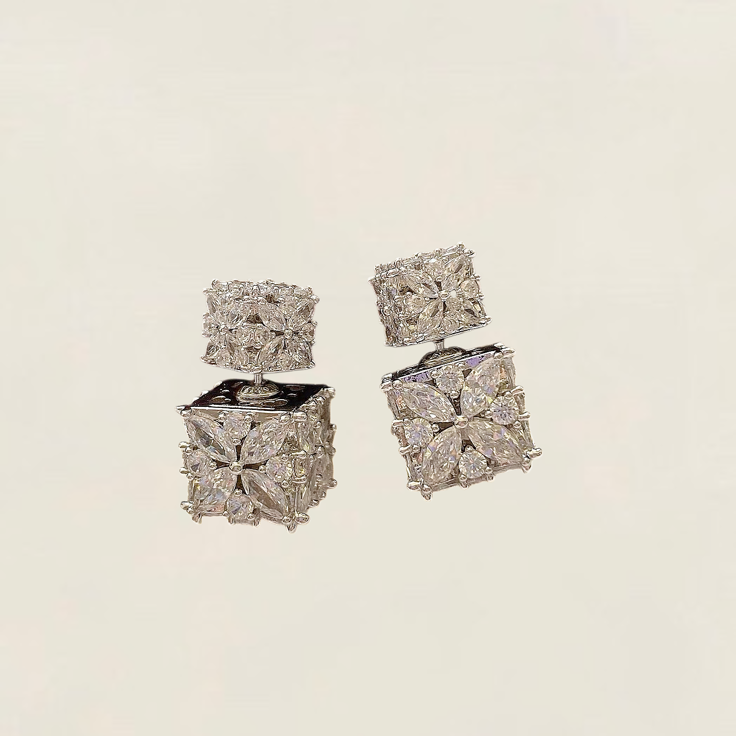 Front-Back Crystal Earrings