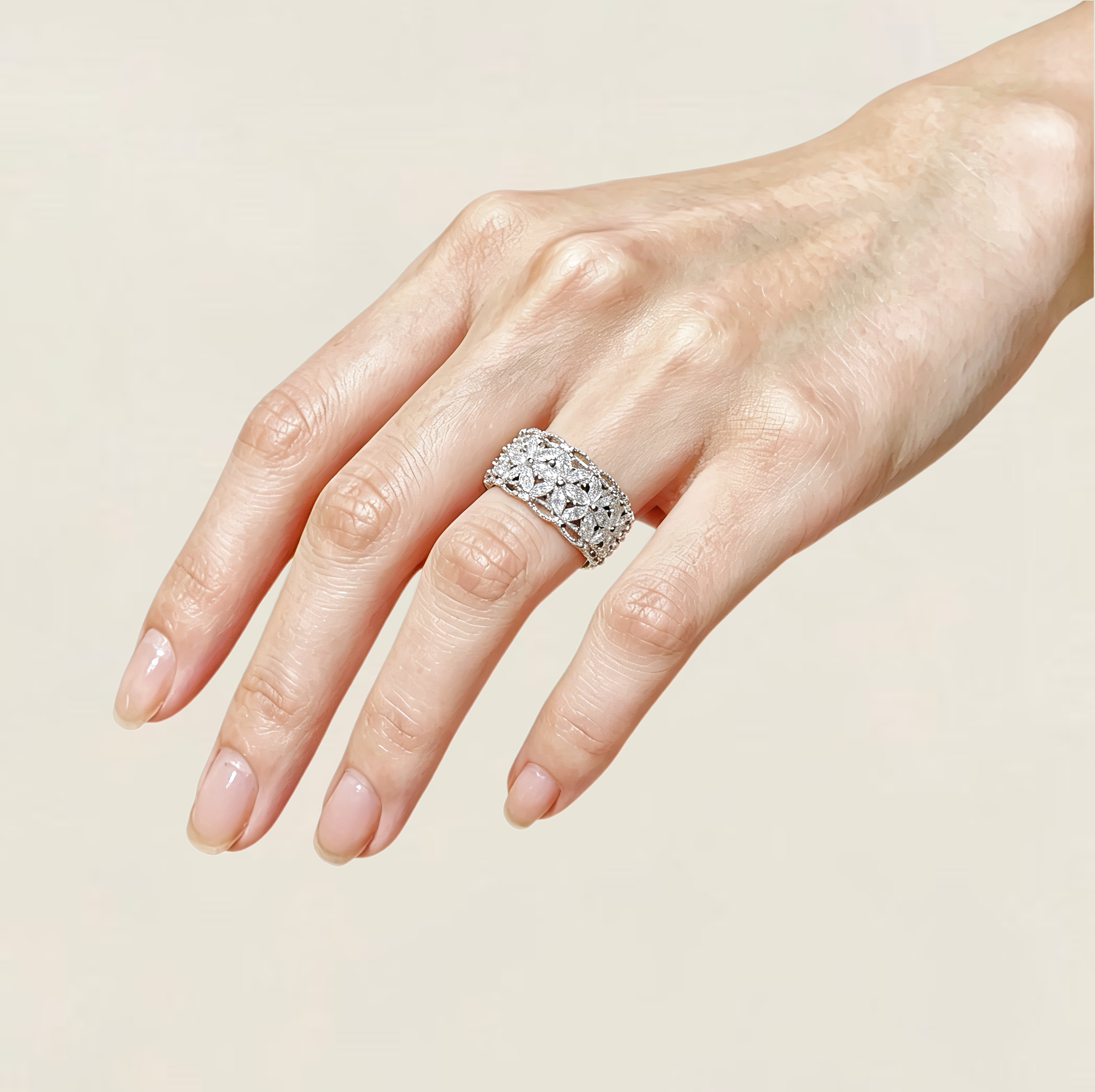 The Filigree Wide Ring