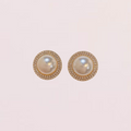 Aura Pearl & Pavé Earrings - Medium