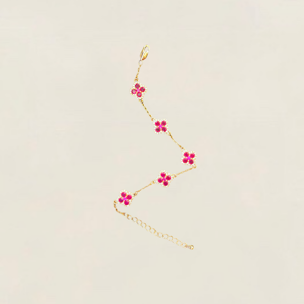The Ruby Clover Bracelet