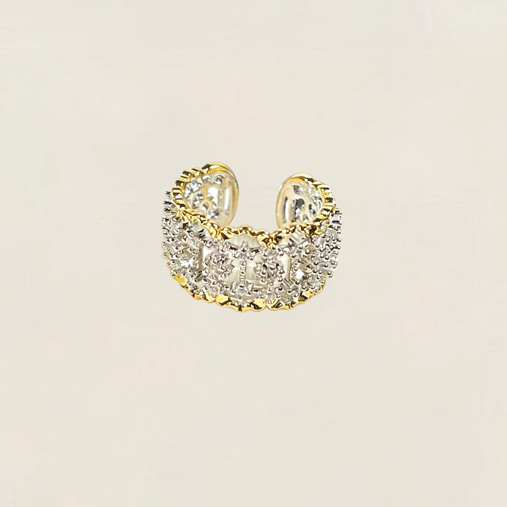 Golden Lace Openwork Ring