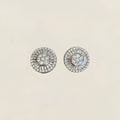 Silver Crystal Stud Earrings
