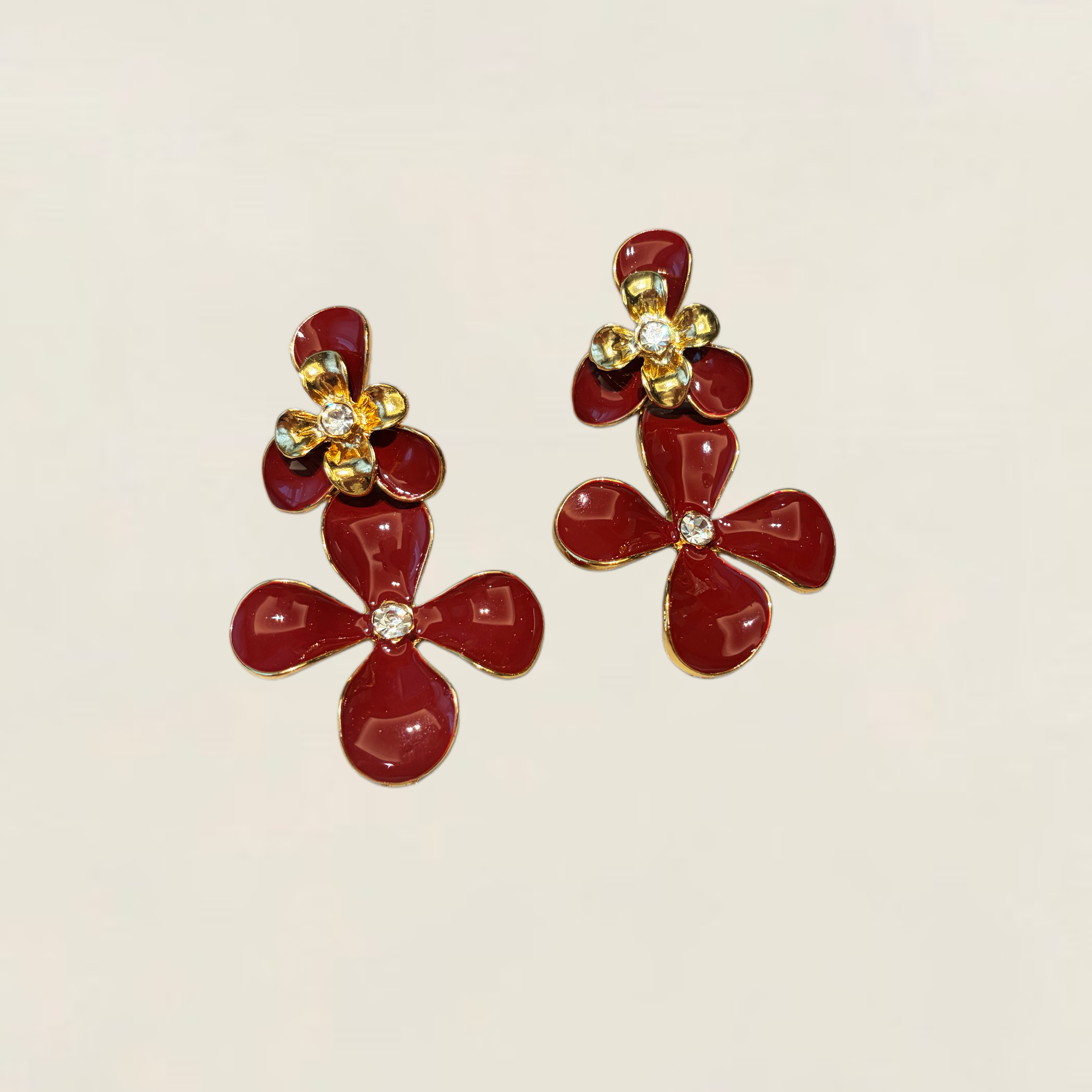 Oversized Floral Statement Earrings
