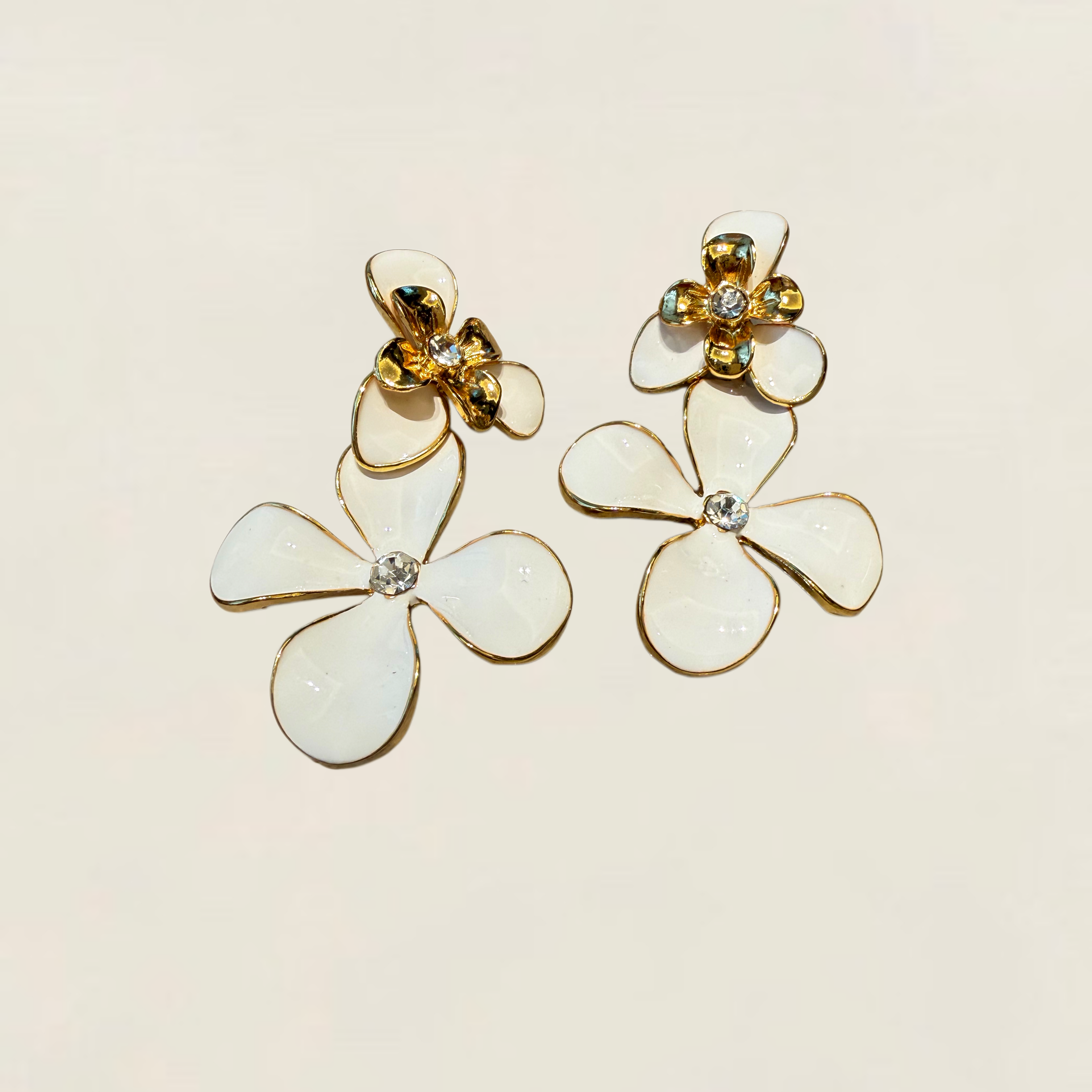 Oversized Floral Statement Earrings