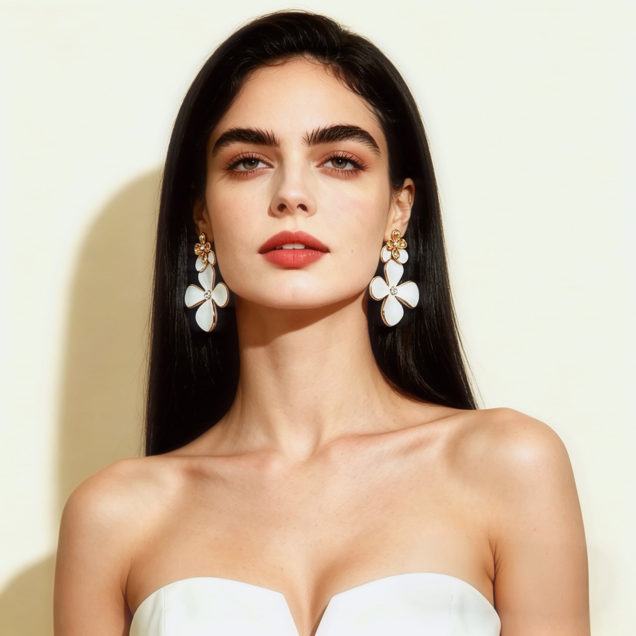Oversized Floral Statement Earrings