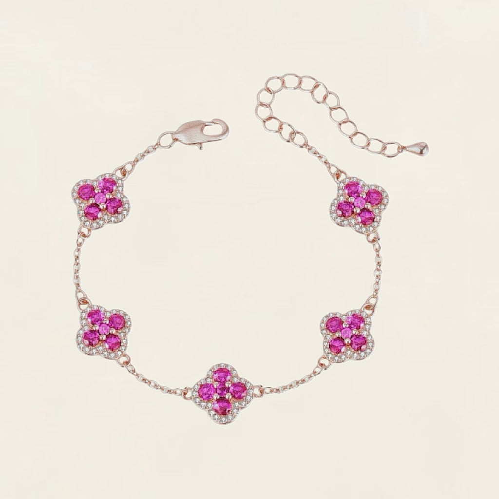 The Ruby Clover Bracelet
