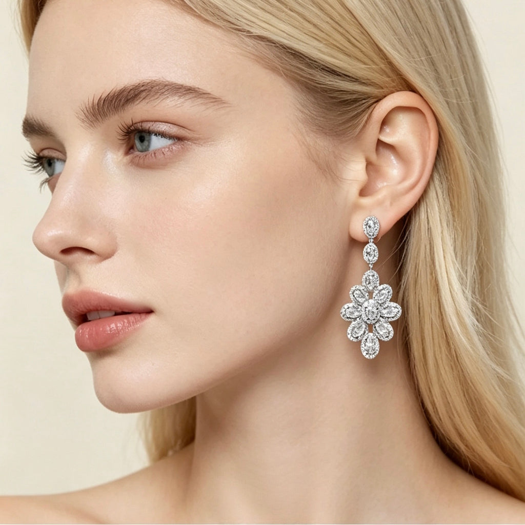Cascading Star Drop Earrings