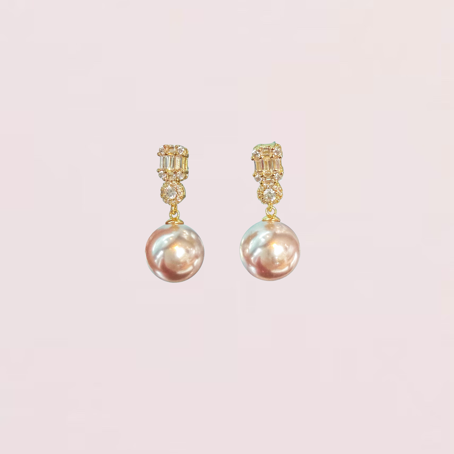 Crystal Pearl Drop Earrings