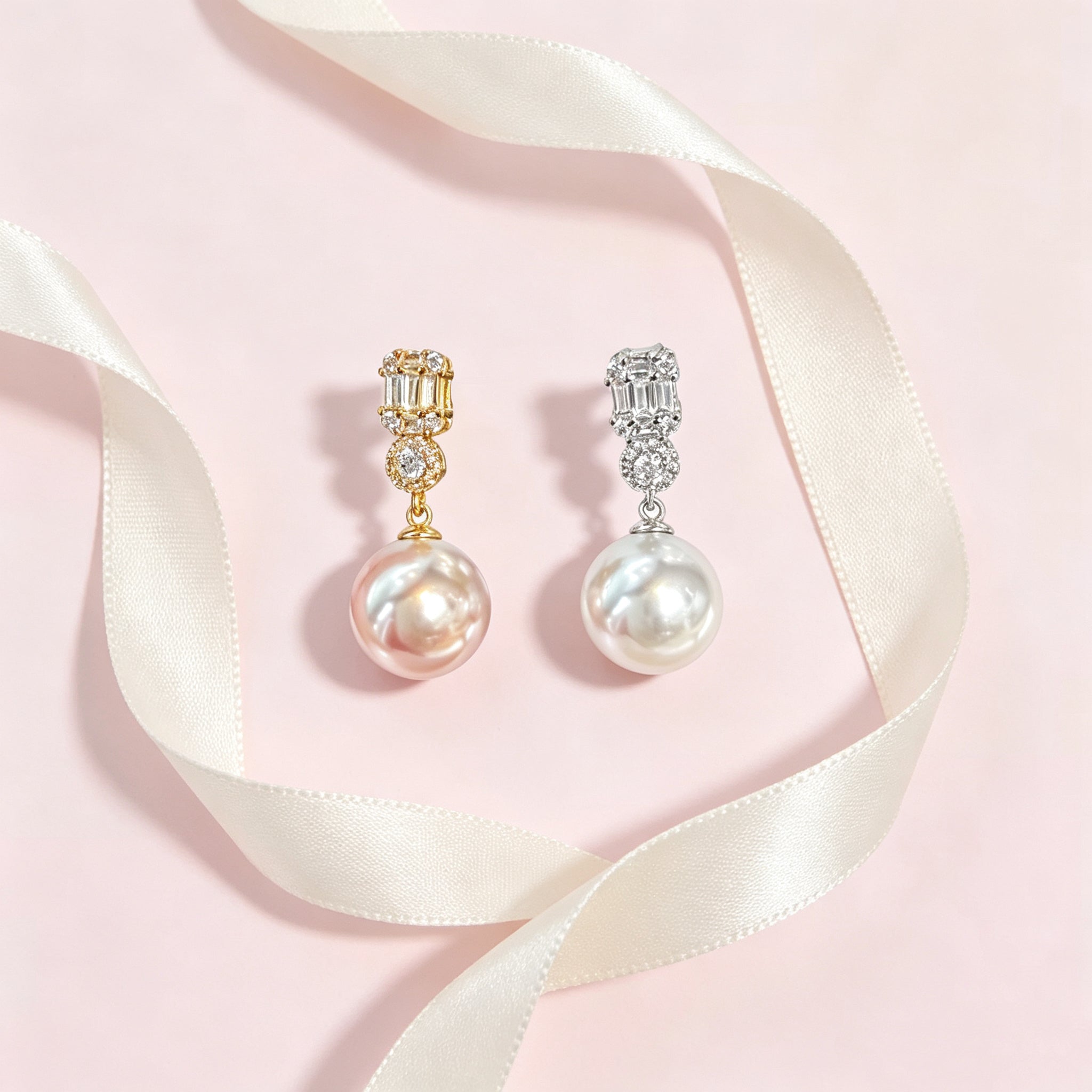 Crystal Pearl Drop Earrings