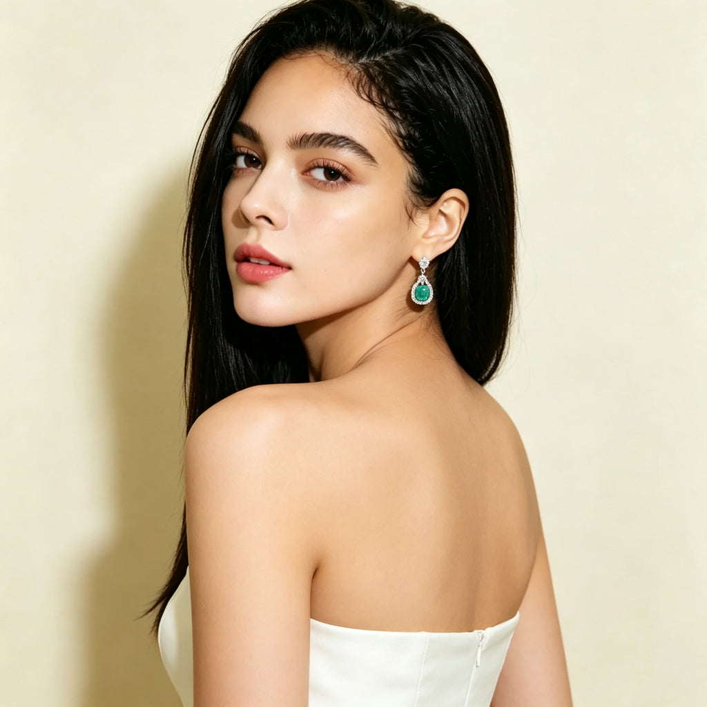 Emerald Teardrop Earrings