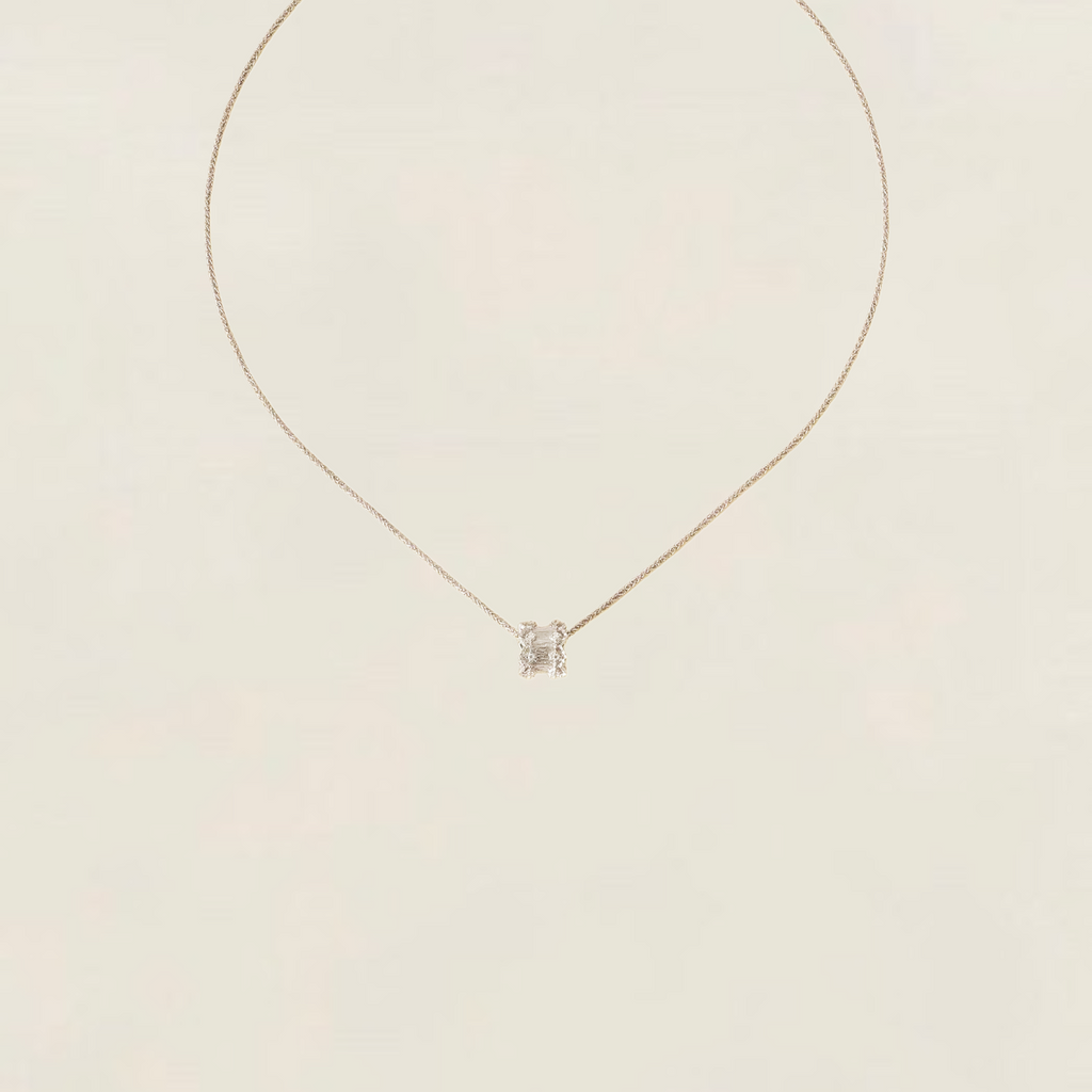 Adjustable Micro Pavé Pendant Necklace