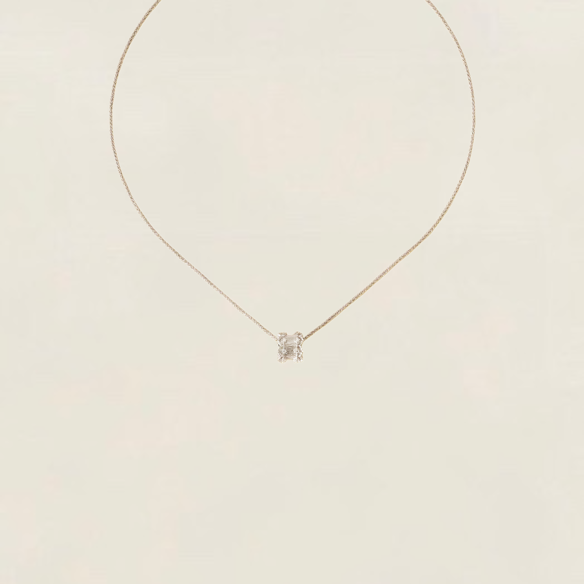 Adjustable Micro Pavé Pendant Necklace