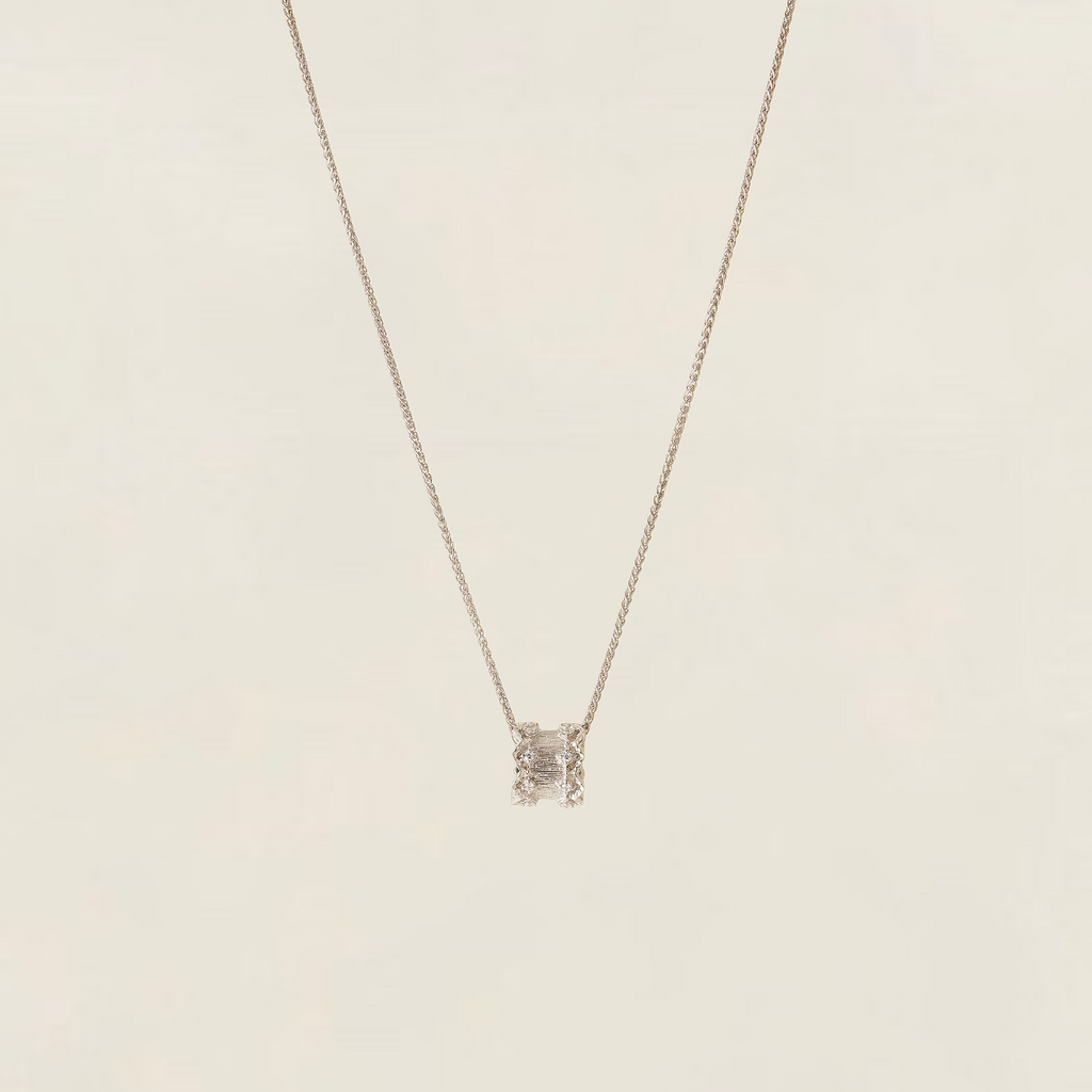 Adjustable Micro Pavé Pendant Necklace