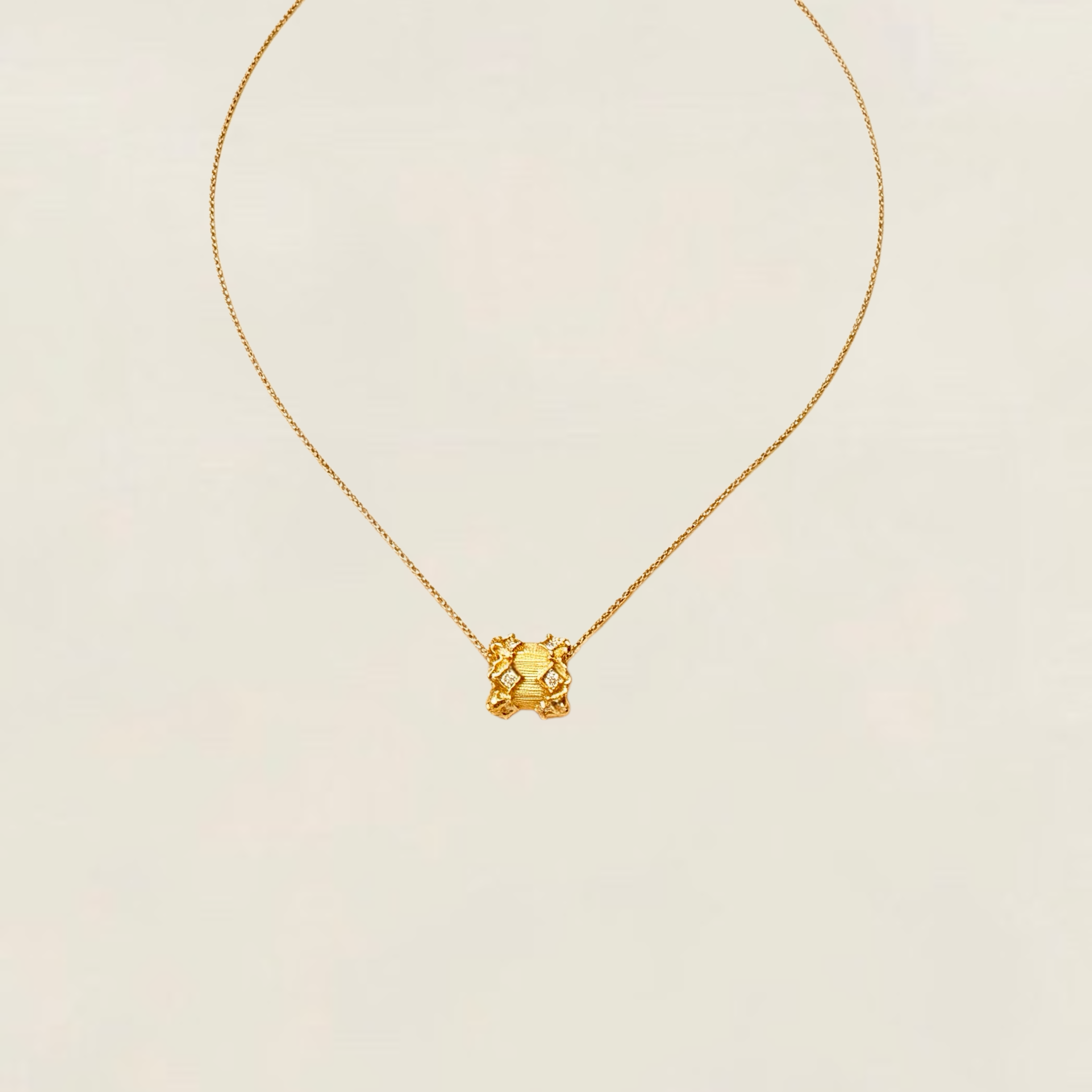 Adjustable Micro Pavé Pendant Necklace