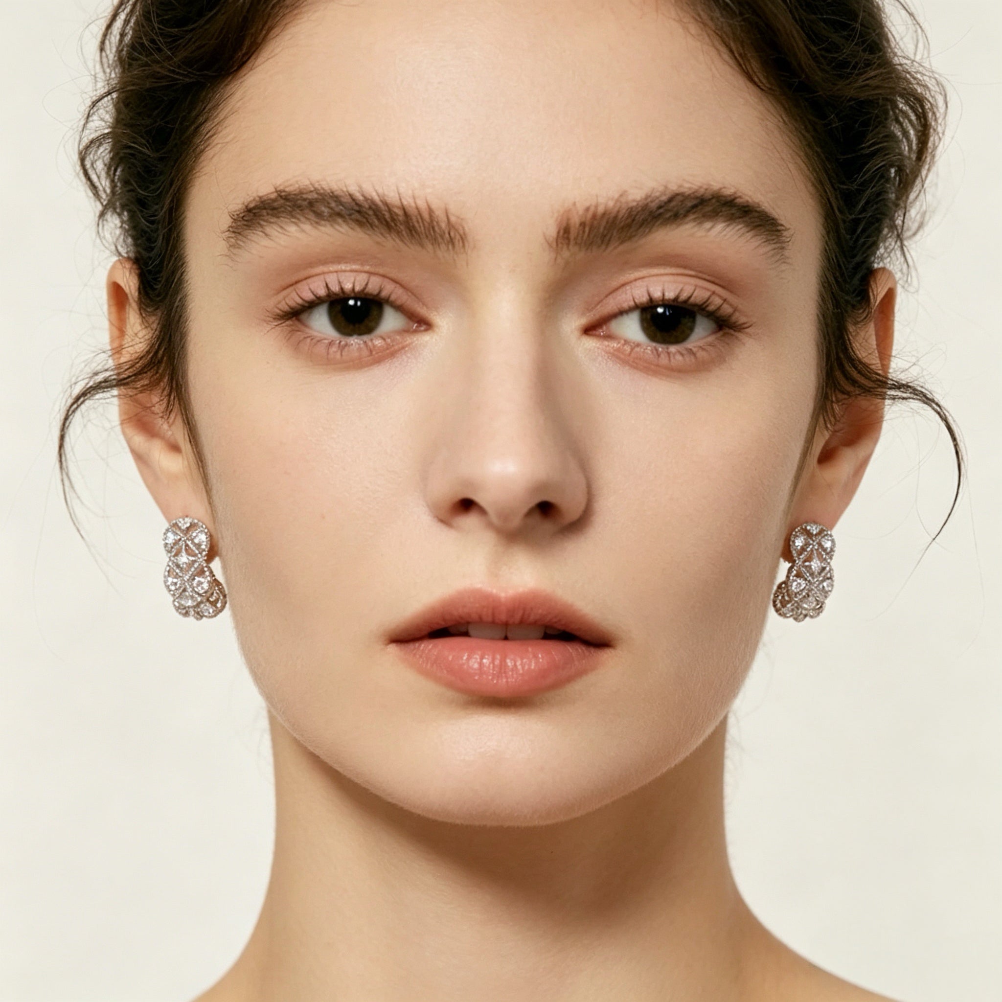Woven Gold Statement Stud Earrings