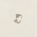 Galaxy Silver Pavé Open Statement Ring