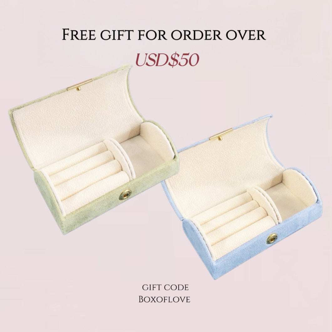 free gift for order over $50 - velvet jewelry box