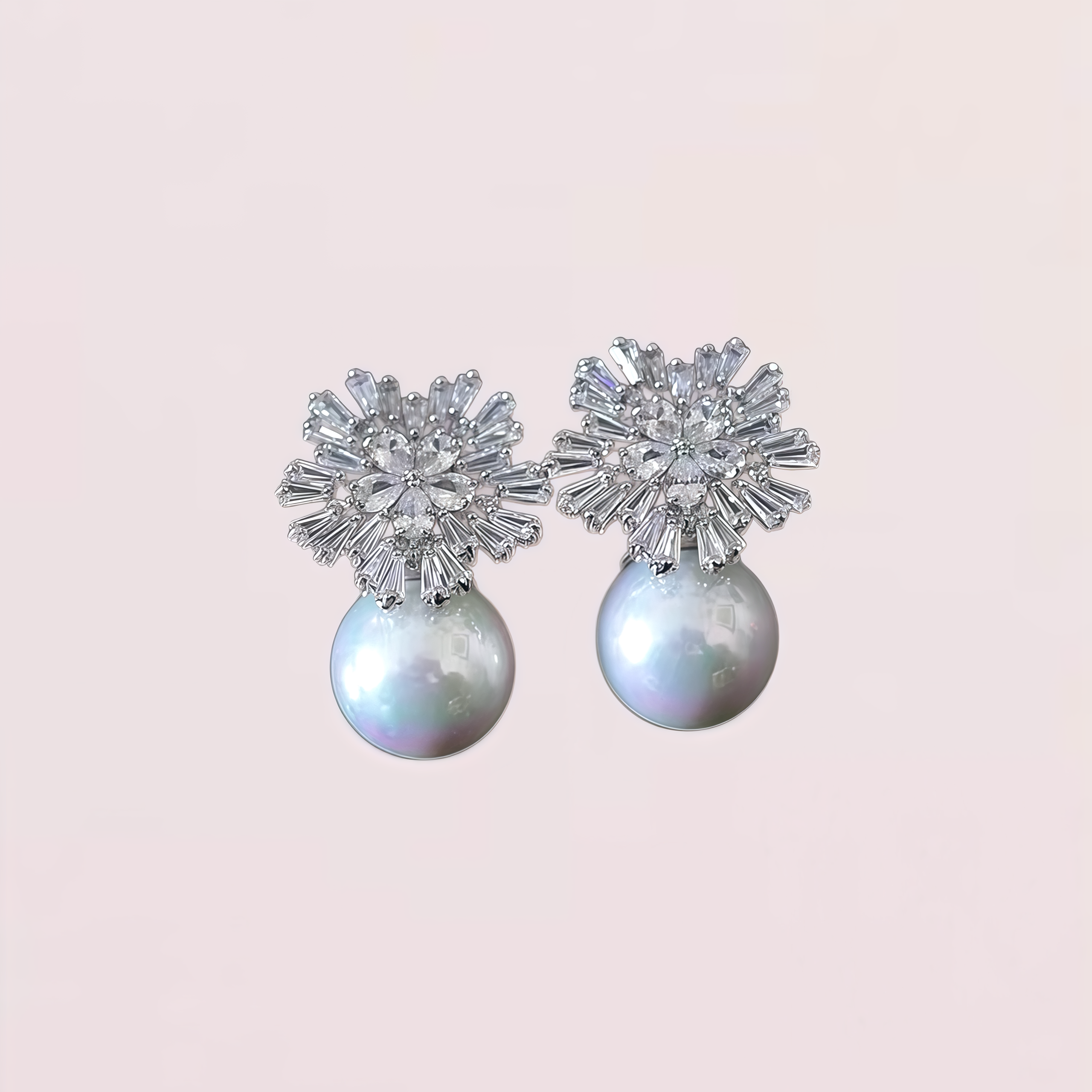 Pearl Snowflake Earrings