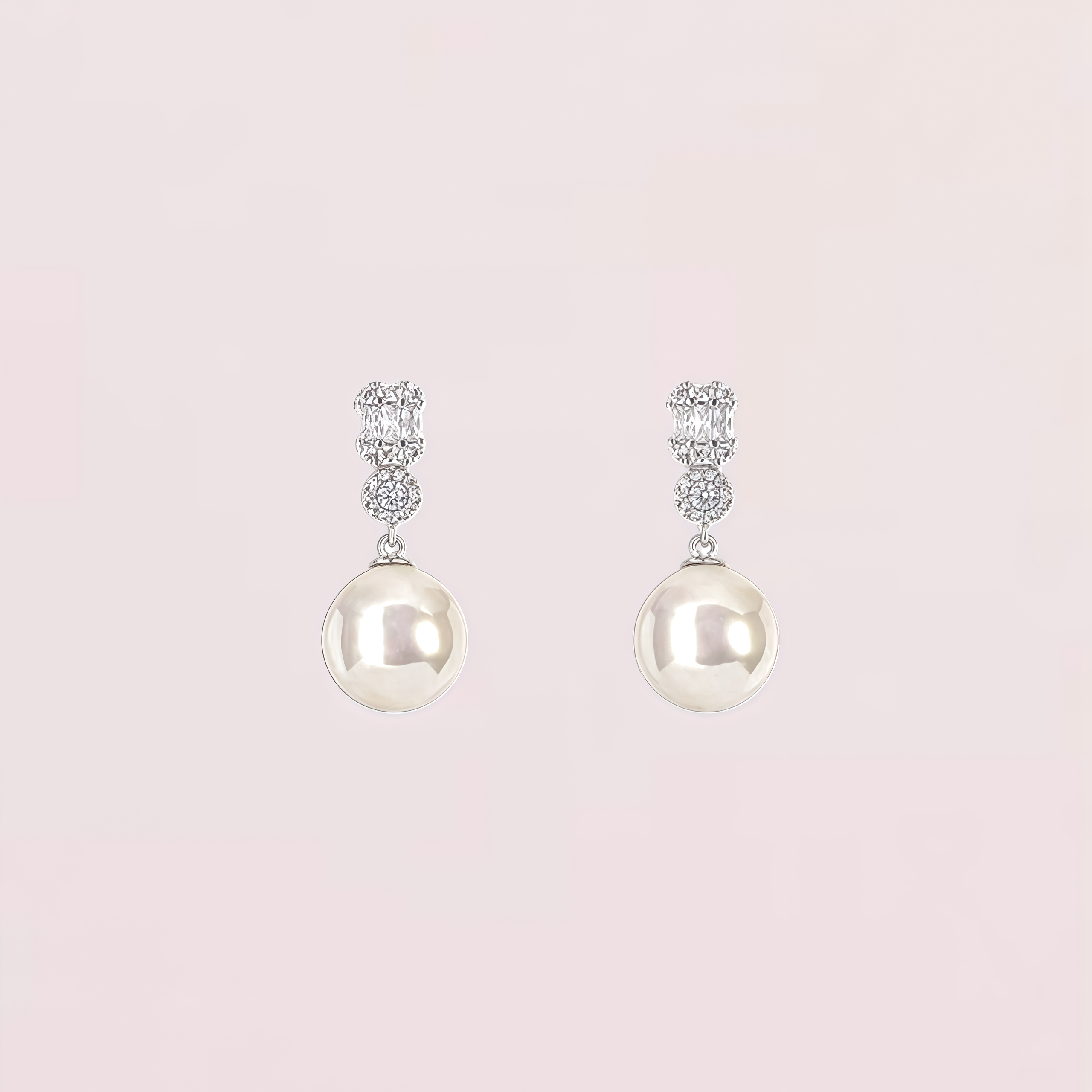 Crystal Pearl Drop Earrings